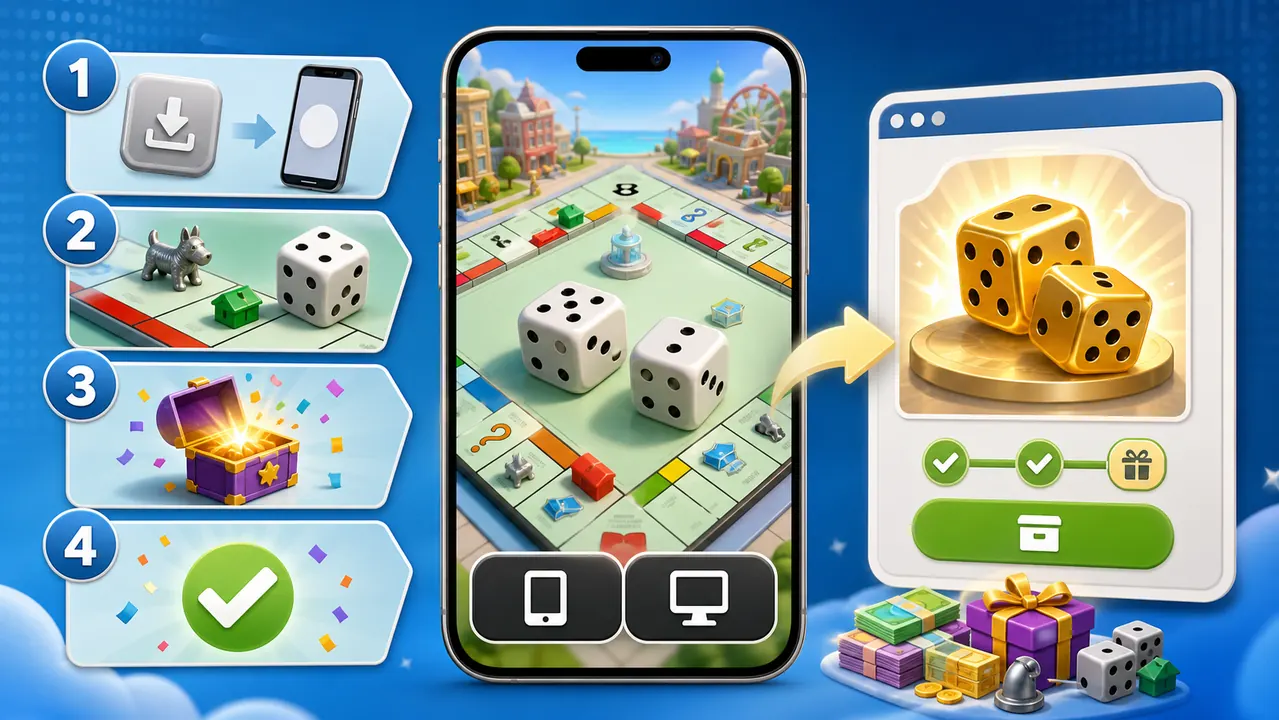 Comment récupérer les récompenses Monopoly GO sur mobile Comment récupérer les récompenses Monopoly GO sur mobile